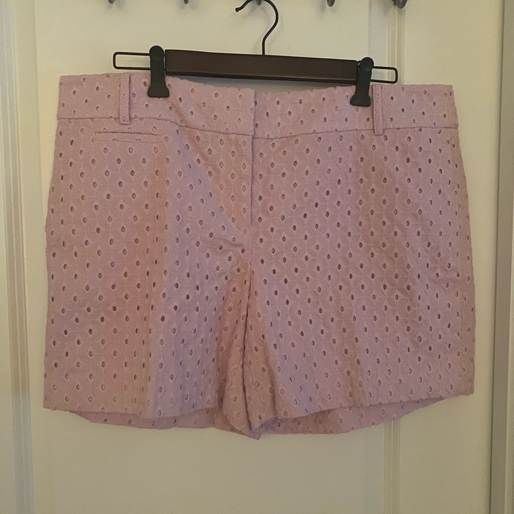 COPY - Loft eyelet light lavender 6” inseam shorts
